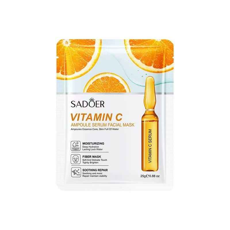 Face Mask Combination with 24K Gold, Vitamin C & Hyaluronic Acid: Pore-Shrinking, Brightening, Hydrating, Anti-Aging for All Skin Types